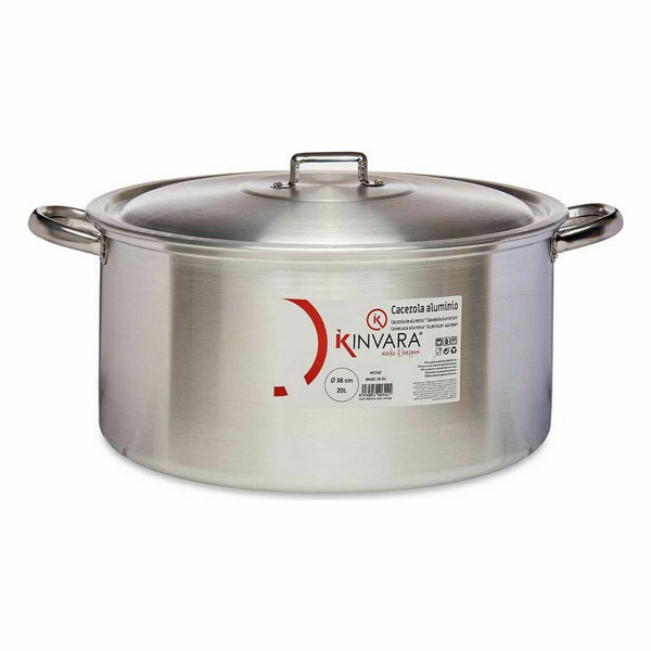 Casseruola con coperchio Kinvara 100014 Argentato 20 L (3 Unità) - Augustea Shop