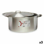 Casseruola con coperchio Kinvara 100015 Argentato 53 x 24 x 43 cm (3 Unità) - Augustea Shop
