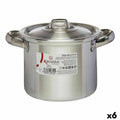 Pentola con Coperchio Kinvara 100030 Argentato Alluminio Ø 14 cm (6 Unità)