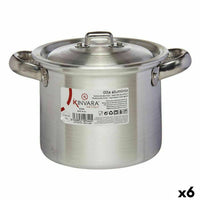 Pentola con Coperchio Kinvara 100030 Argentato Alluminio Ø 14 cm (6 Unità) - Augustea Shop