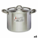 Pentola con Coperchio Kinvara 100033 Argentato Alluminio Ø 20 cm (6 Unità) - Augustea Shop