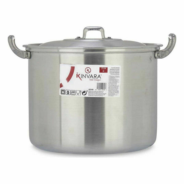 Pentola con Coperchio Kinvara 100034 Argentato Alluminio 31 x 20 x 24 cm (6 Unità) - Augustea Shop