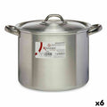 Pentola con Coperchio Kinvara 100035 Argentato Alluminio Ø 24 cm (6 Unità)