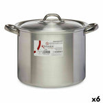 Pentola con Coperchio Kinvara 100035 Argentato Alluminio Ø 24 cm (6 Unità) - Augustea Shop