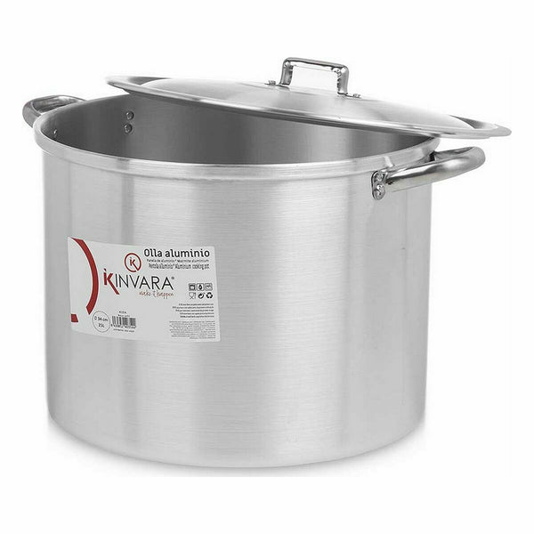 Pentola con Coperchio Ø 34 cm Argentato Alluminio (2 Unità) - Augustea Shop