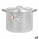 Pentola con Coperchio Kinvara 100042 Argentato Alluminio Ø 36 cm (2 Unità) - Augustea Shop
