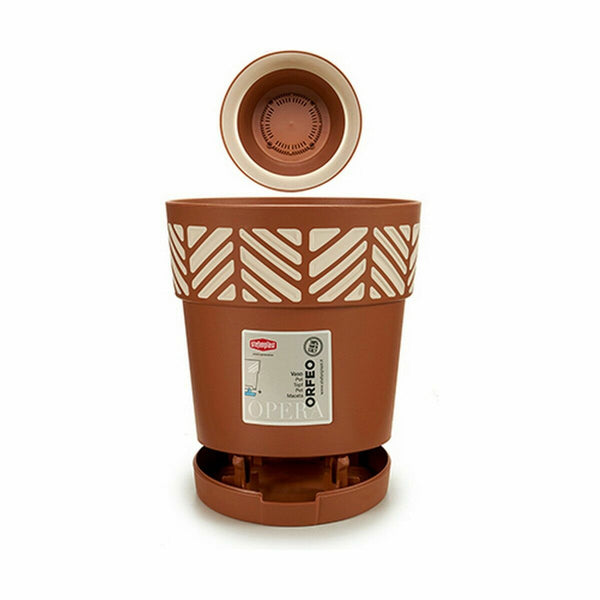 Vaso Autoirrigante Stefanplast Orfeo Terracotta Plastica 15 x 15 x 15 cm (12 Unità) - Augustea Shop
