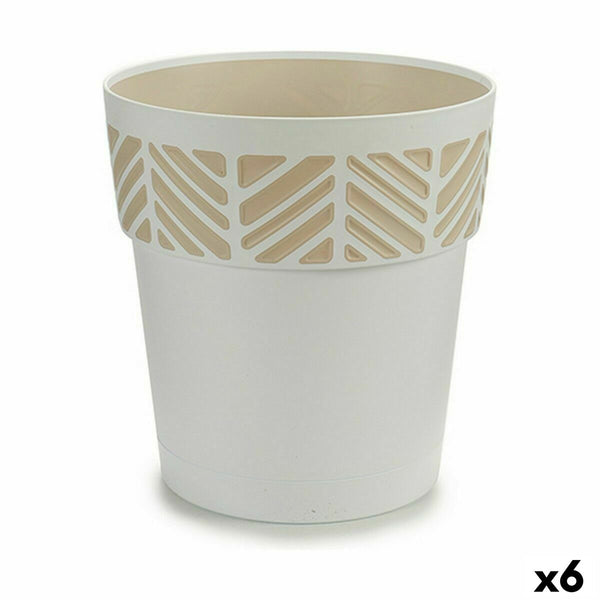 Vaso Autoirrigante Stefanplast Orfeo Bianco Plastica 25 x 25 x 25 cm (6 Unità) - Augustea Shop