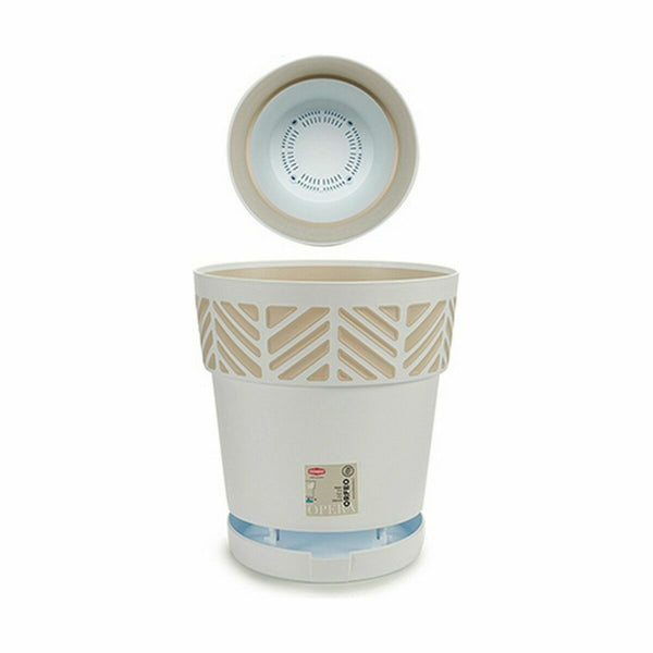 Vaso Autoirrigante Stefanplast Orfeo Bianco Plastica 25 x 25 x 25 cm (6 Unità) - Augustea Shop