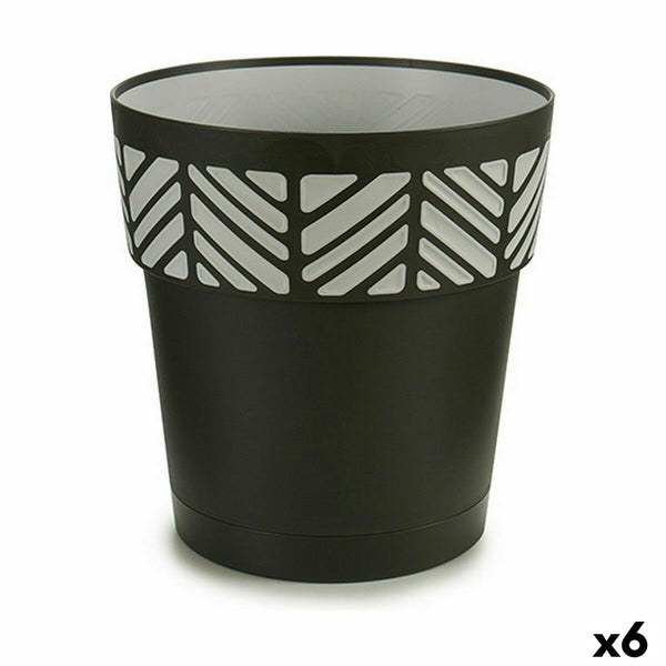 Vaso Autoirrigante Stefanplast Orfeo Antracite Plastica 25 x 25 x 25 cm (6 Unità) - Augustea Shop