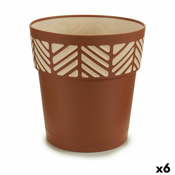 Vaso Autoirrigante Stefanplast Orfeo Terracotta Plastica 25 x 25 x 25 cm (6 Unità) - Augustea Shop