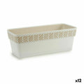 Vaso rettangolare da Balcone Stefanplast 94950 Orfeo Bianco Plastica 18,5 x 17 x 49,3 cm (12 Unità)