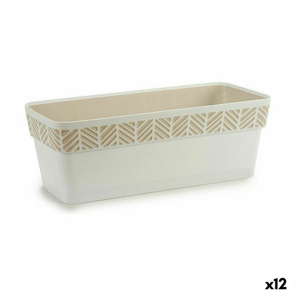 Vaso rettangolare da Balcone Stefanplast Orfeo Bianco Plastica 18,5 x 17 x 49,3 cm (12 Unità) - Augustea Shop