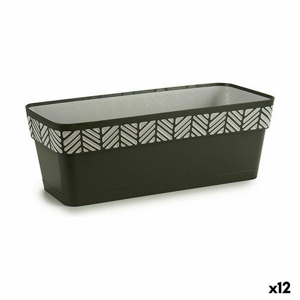 Vaso rettangolare da Balcone Stefanplast Orfeo Antracite Plastica 18 x 17 x 49,5 cm (12 Unità) - Augustea Shop