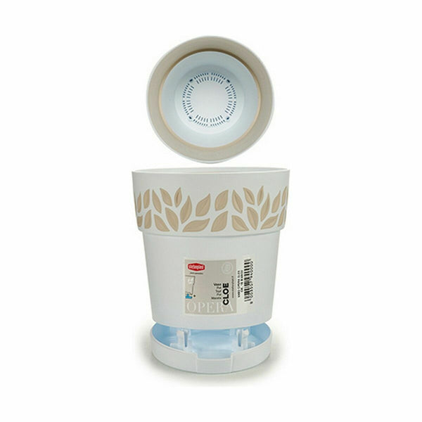 Vaso Autoirrigante Stefanplast Cloe Bianco Plastica 15 x 15 x 15 cm (12 Unità) - Augustea Shop