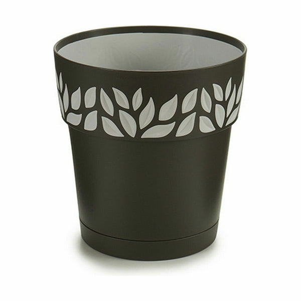 Vaso Autoirrigante Stefanplast Cloe Antracite Plastica 15 x 15 x 15 cm (12 Unità) - Augustea Shop