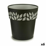 Vaso Autoirrigante Stefanplast Cloe Antracite Plastica 25 x 25 x 25 cm (6 Unità) - Augustea Shop