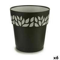 Vaso Autoirrigante Stefanplast Cloe Antracite Plastica 25 x 25 x 25 cm (6 Unità) - Augustea Shop
