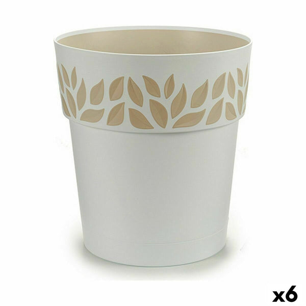 Vaso Autoirrigante Stefanplast Cloe Bianco Plastica 29 x 29 x 29 cm (6 Unità) - Augustea Shop