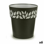 Vaso Autoirrigante Stefanplast Cloe Antracite Plastica 29 x 29 x 29 cm (6 Unità) - Augustea Shop