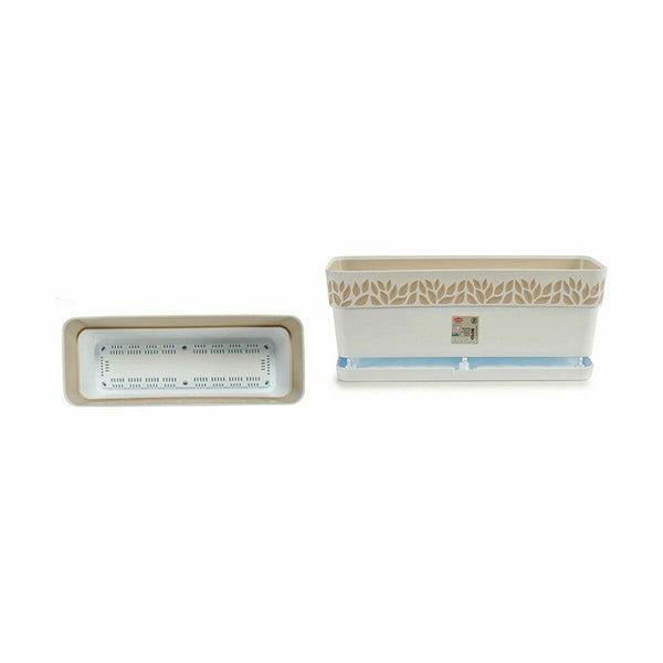 Vaso rettangolare da Balcone Stefanplast Cloe Bianco Plastica 49,5 x 17 x 19 cm (12 Unità) - Augustea Shop