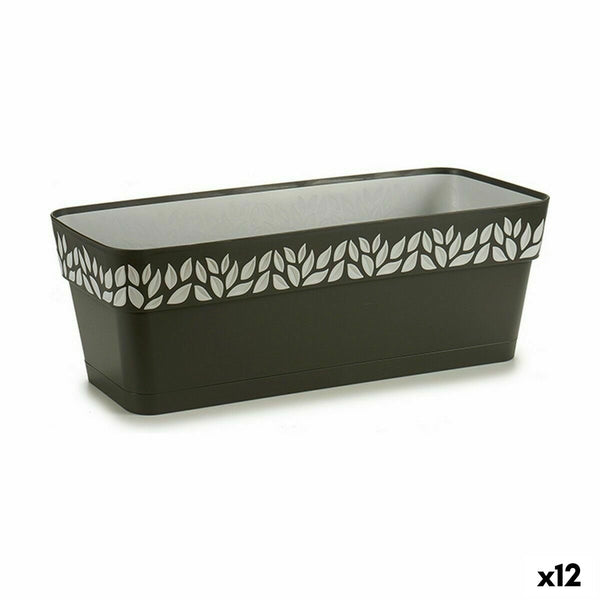 Vaso rettangolare da Balcone Stefanplast Cloe Antracite Plastica 49,5 x 17 x 19 cm (12 Unità) - Augustea Shop