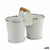 Vaso Ibergarden D60088-D Bianco Argentato Legno Zinco Doppia 20 x 15 x 10,2 cm (24 Unità) - Augustea Shop