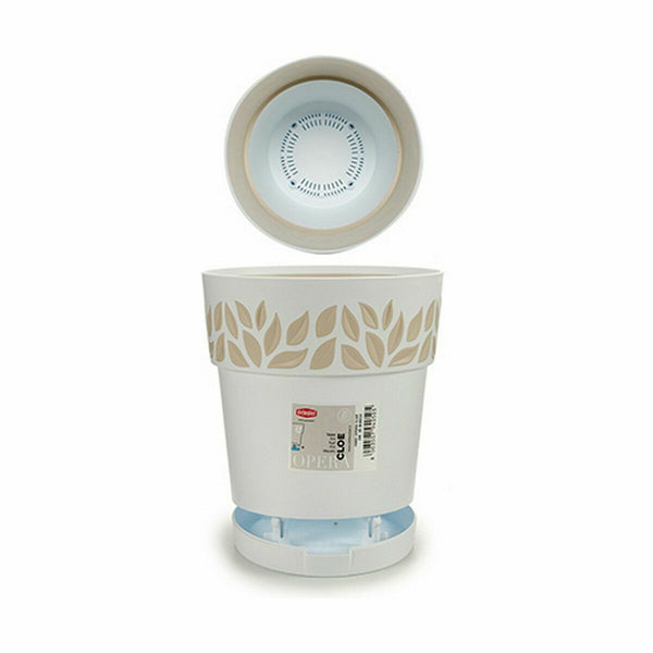Vaso Autoirrigante Stefanplast Cloe Bianco Plastica 19 x 19 x 19 cm (12 Unità) - Augustea Shop