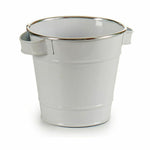 Vaso Ibergarden A60354-D Bianco Argentato Zinco Secchio 19,5 x 14,5 x 16,5 cm (24 Unità) - Augustea Shop