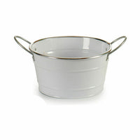 Vaso Ibergarden F60326-D Bianco Argentato Zinco Secchio 27,5 x 10,5 x 20 cm (24 Unità) - Augustea Shop