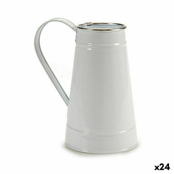 Vaso Scaldalatte Bianco Argentato Metallo 17 x 18,5 x 11,3 cm (24 Unità) - Augustea Shop