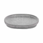 Piatto per Vaso Ibergarden 190060-2 Grigio Cemento Con rilievo 28 x 4 x 23 cm (6 Unità) - Augustea Shop