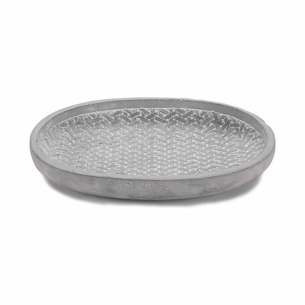 Piatto per Vaso Ibergarden 190060-2 Grigio Cemento Con rilievo 28 x 4 x 23 cm (6 Unità) - Augustea Shop
