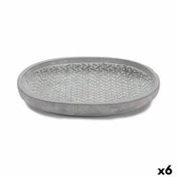 Piatto per Vaso Ibergarden 190060-2 Grigio Cemento Con rilievo 28 x 4 x 23 cm (6 Unità) - Augustea Shop