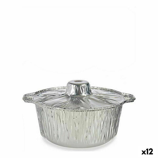Casseruole Kinvara 66105 Argentato Argento Monouso Con coperchio Pentola - Augustea Shop