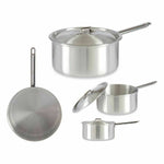 Casseruola con Coperchio Kinvara 100023 Argentato Alluminio Ø 24 cm 5 L (10 Unità) - Augustea Shop