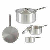 Casseruola con Coperchio Kinvara 100023 Argentato Alluminio Ø 24 cm 5 L (10 Unità) - Augustea Shop