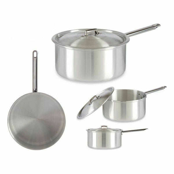 Casseruola con Coperchio Kinvara 100023 Argentato Alluminio Ø 24 cm 5 L (10 Unità) - Augustea Shop