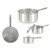 Casseruola con Coperchio Kinvara 100022 Argentato Alluminio 4 L 24,5 x 12 x 41 cm (10 Unità) - Augustea Shop