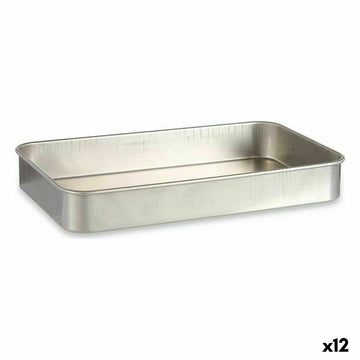 Teglia Kinvara Argentato Alluminio 28,5 x 6,5 x 46 cm 46 x 6,5 x 28,5 cm 46 x 7 x 28,5 cm (12 Unità)