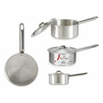 Casseruola con Coperchio Kinvara 100018 Argentato Alluminio Ø 14 cm 1 L (10 Unità) - Augustea Shop