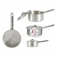 Casseruola con Coperchio Kinvara 100018 Argentato Alluminio Ø 14 cm 1 L (10 Unità) - Augustea Shop