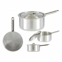 Casseruola con Coperchio Kinvara 100020 Argentato Alluminio 2 L 20 x 12 x 35,5 cm (10 Unità) - Augustea Shop