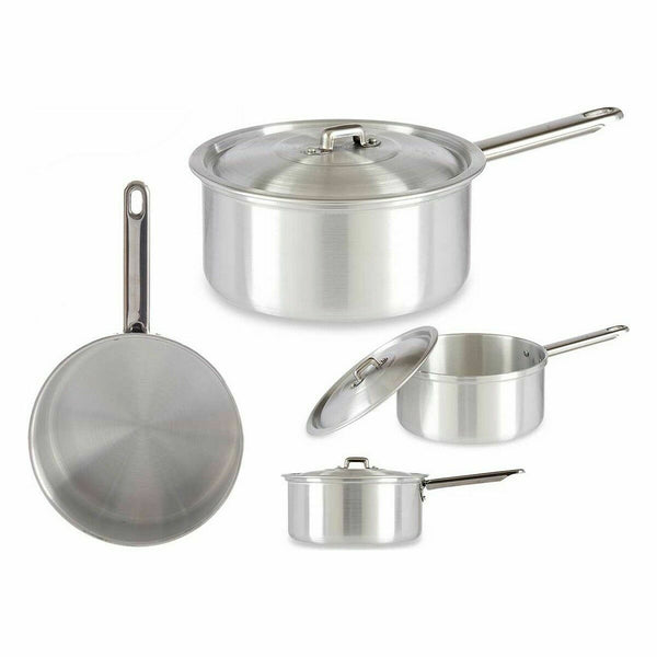 Casseruola con Coperchio Kinvara 100020 Argentato Alluminio 2 L 20 x 12 x 35,5 cm (10 Unità) - Augustea Shop