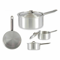 Casseruola con Coperchio Kinvara 100019 Argentato Alluminio Ø 16 cm 1,5 L (10 Unità) - Augustea Shop