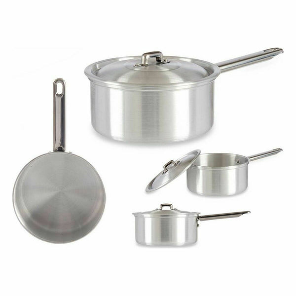 Casseruola con Coperchio Kinvara 100019 Argentato Alluminio Ø 16 cm 1,5 L (10 Unità) - Augustea Shop