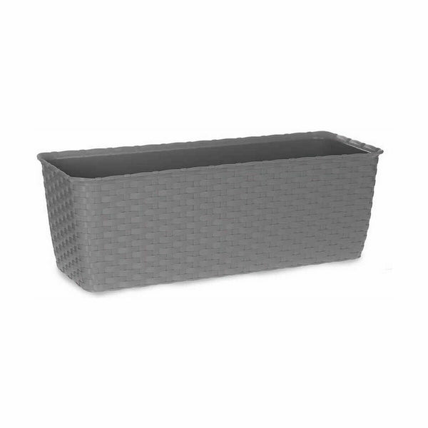 Vaso rettangolare da Balcone Stefanplast Grigio Plastica 15,5 x 13,5 x 39 cm (12 Unità) - Augustea Shop