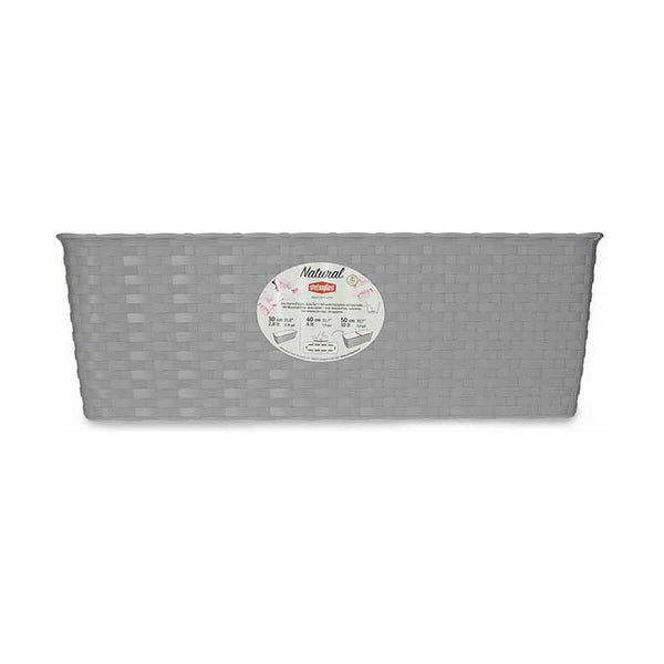 Vaso rettangolare da Balcone Stefanplast Grigio Plastica 15,5 x 13,5 x 39 cm (12 Unità) - Augustea Shop