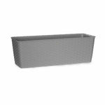 Vaso rettangolare da Balcone Stefanplast Grigio Plastica 18 x 16 x 49 cm (12 Unità) - Augustea Shop