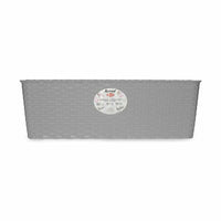 Vaso rettangolare da Balcone Stefanplast Grigio Plastica 18 x 16 x 49 cm (12 Unità) - Augustea Shop